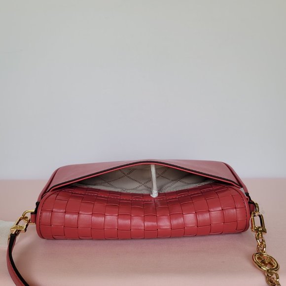 MICHAEL KORS Bradshaw Woven Smooth Leather Convertible Bag-🎈⭐SALE $178. - Picture 9 of 16